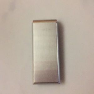 Stainless steel money clip.